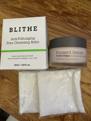 BLITHE Pressed Tundra Chaga + Anti-Polluaging Cleansing Balm + 2x Cotton Cloths
