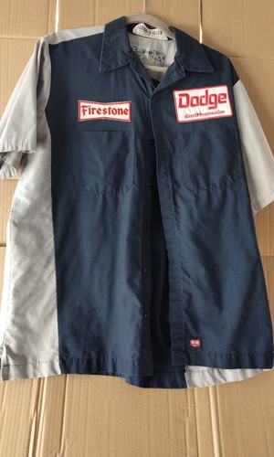 Work shirt Large Dodge Direct Connection With Custom Patches USA Only