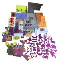 Deluxe Halloween Craft Kit Glitter Stickers Paper Cutouts Cards