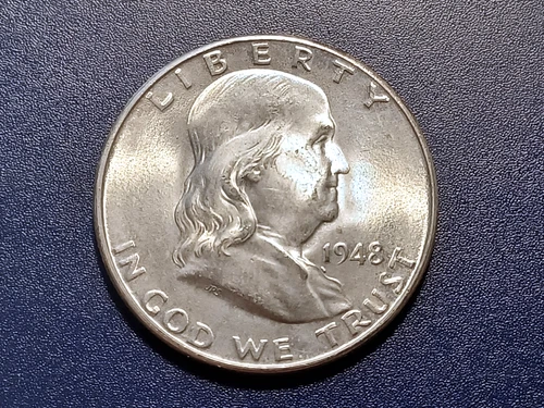 Gem BU 1948-D FBL Franklin Half Dollar