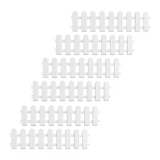 6Pcs White Plastic Garden Fence 3m Long Decorative Picket Lawn Border Edging