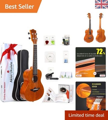 Profi Anfänger Mahagoni Ukulele 26'' mit Online Unterricht & allem Zubehör