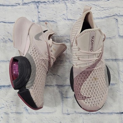 Nike Air Zoom SuperRep Training Shoes Womens 6.5 Pink Burgundy HIIT Sneakers