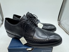 Cole Haan Modern Essentials Wingtip Oxford Shoes Men's Black Leather Low Top - 9