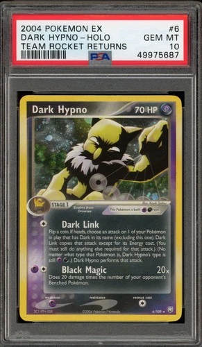 Pokemon Dark Hypno EX Team Rocket Returns Holo Rare #6 PSA 10 Gem Mint