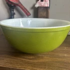 Pyrex Avocado Green 404 Vintage Nesting Mixing Bowl 4 Qt Large 1950s