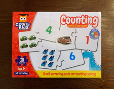 Counting Match Learn Game by Clever Kids Fun Educational Puzzle Set 60 Pieces