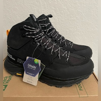 Jack Wolfskin Terraquest Texapore Mid Hiking Shoe in Black Phantom Mens -Sz 11.5
