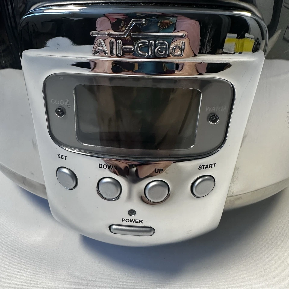 All Clad Series SC03 Chrome Stainless Steel Ceramic White Insert Slow Cooker - Image 2 of 4