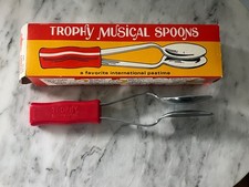 Vintage Trophy Musical Spoons Red Handle No:3470