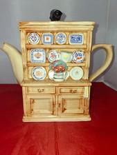 Vintage Swineside Ceramics - Novelty Welsh Dresser Teapot with Cat