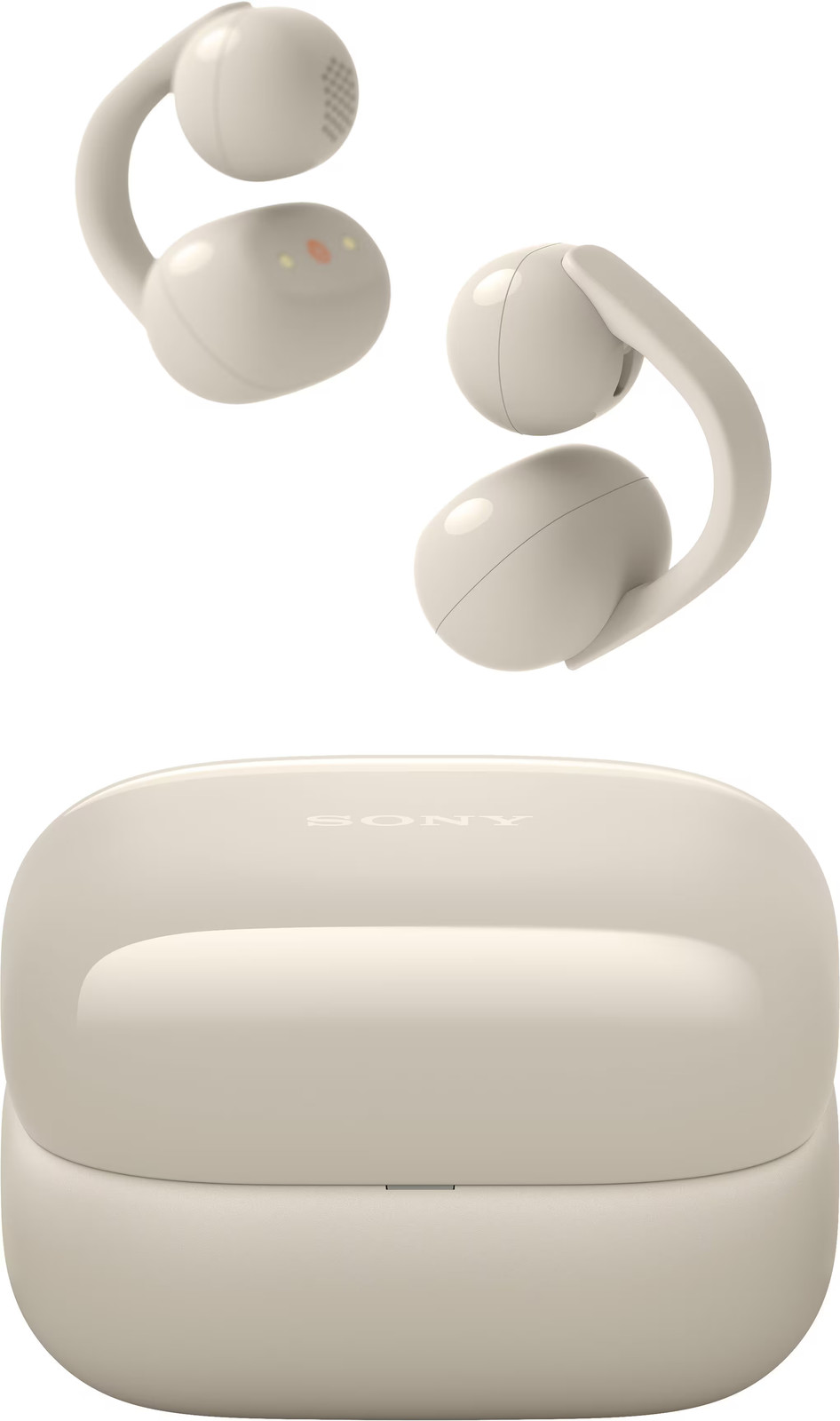 Sony - LinkBuds Clip Truly Wireless Open Earbuds - Greige