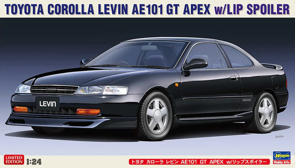 1/24 TOYOTA COROLLA 完成品　確認用 Hasegawa 20582 1:24 Toyota Corolla Levin AE101 GT Apex Car Plastic