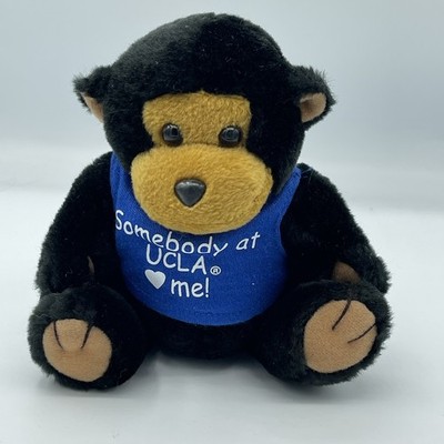 Somebody At UCLA Loves Me Black Monkey In Blue T-shirt 6  