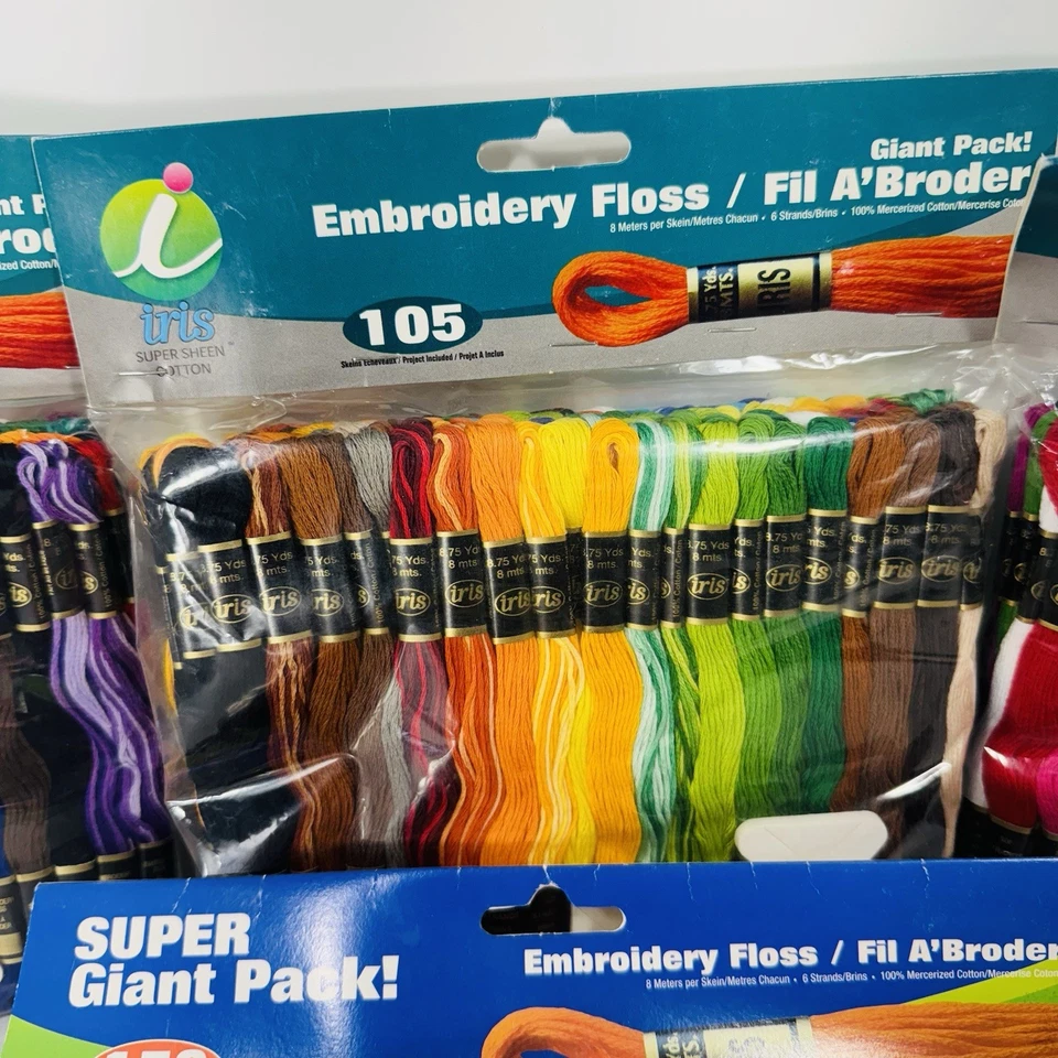 Iris Embroidery Floss Huge Lot 4 Packs 105 & 150 Skeins New Unopened - Image 3 of 4