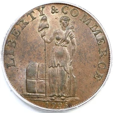 1795 Fuld-1 R-1 PCG MS 62 BN Lettered Edge Talbot Allum & Lee Cent Token
