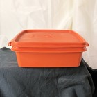 Tupperware Orange Square Plastic Food Storage Container 1362 27 — photo 1