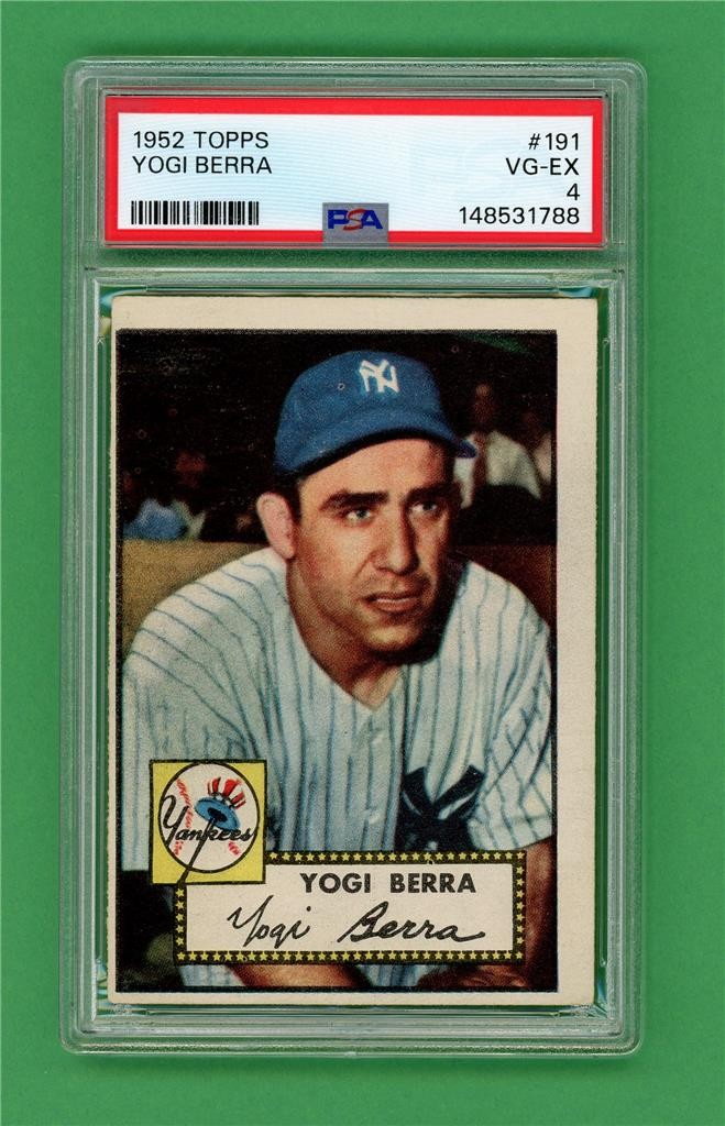 1952 Topps #191 Yogi Berra *** PSA VG-EX 4 ** New York Yankees old baseball card
