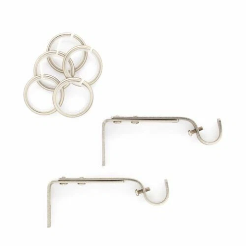 BASTONE TENDA ESTENSIBILE IN ACCAIO SATINATO DA 110 A 200 cm SCORRITENDA PORTA - Immagine 2 di 2