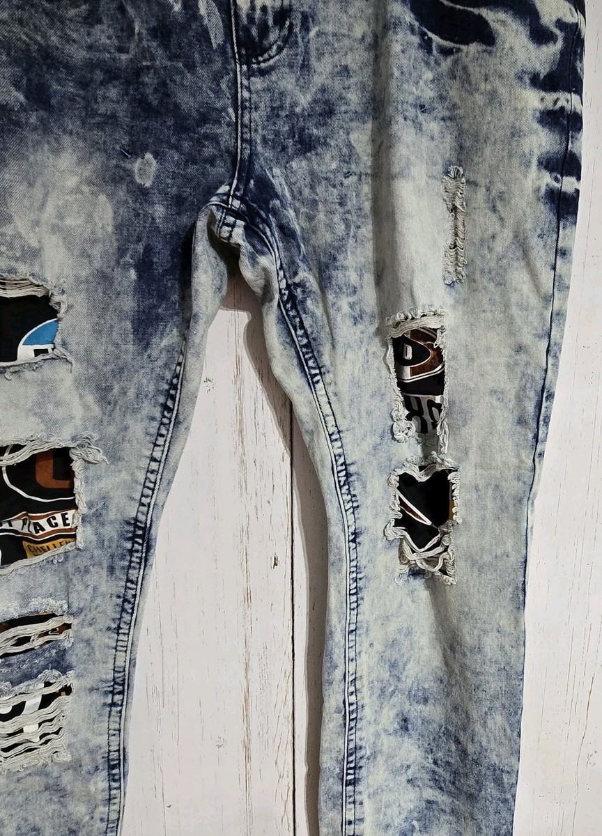 Switch Remarkable 44x32 Destroyed Patched Painted Stretch Jeans View 4