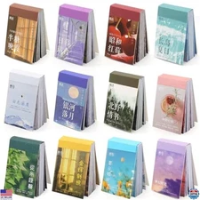 600 Washi Stickers Set - 12 Scrapbooking, Planner & DIY Craft Supplies