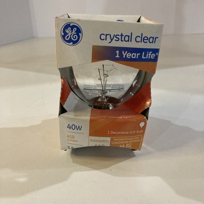 GE General Electric CG251H4-PG Crystal Clear 40W