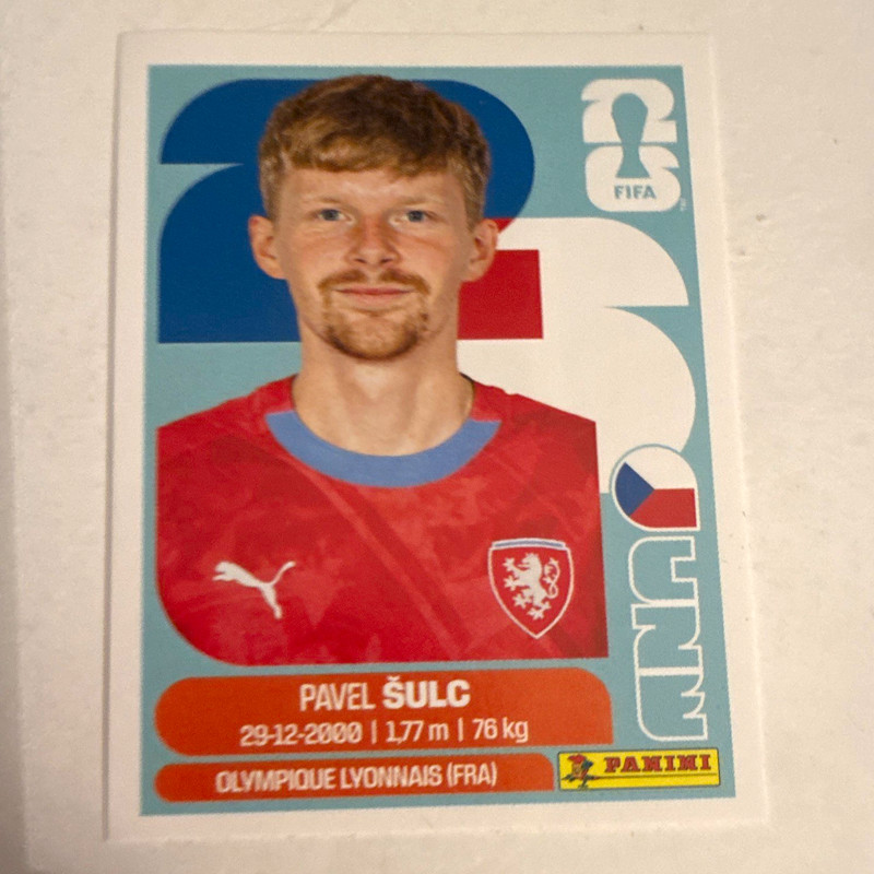 Panini FIFA World Cup 2026 Pavel Šulc CZE 14 Czech Republic Player Portrait