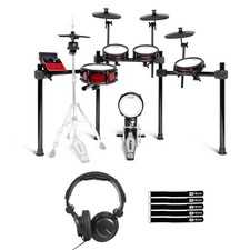 Alesis NITRO ULTIMATE 9-Piece Electronic Drum Kit Set w Headphones Pack