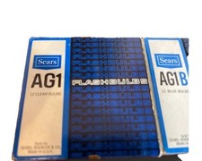 Sears Model AG1-12 Clear anf Blue AG1B Bulbs Flashbulbs 3/8730-8732 USA Vintage