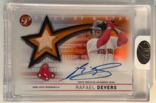 2022 Topps Pristine Rafael Devers Auto Orange Refractor #/25 Autograph Relic MLB