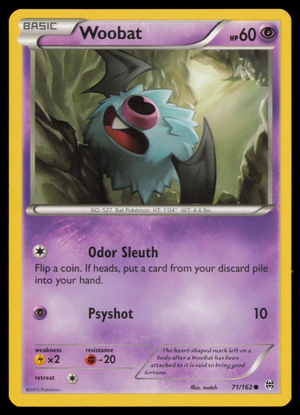Woobat 71/162 Common BREAKthrough Pokemon Lightly Played