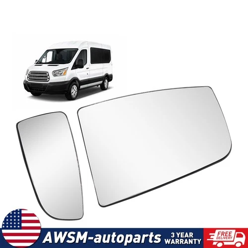 CK4Z17K707C Mirror Glass Set Upper Lower RH Passenger Side for Ford Transit Van