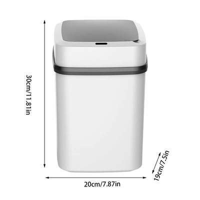 Bathroom Touchless Trash Smart Sensor Sensing Trash Can Waterproof Bathroom Kitc