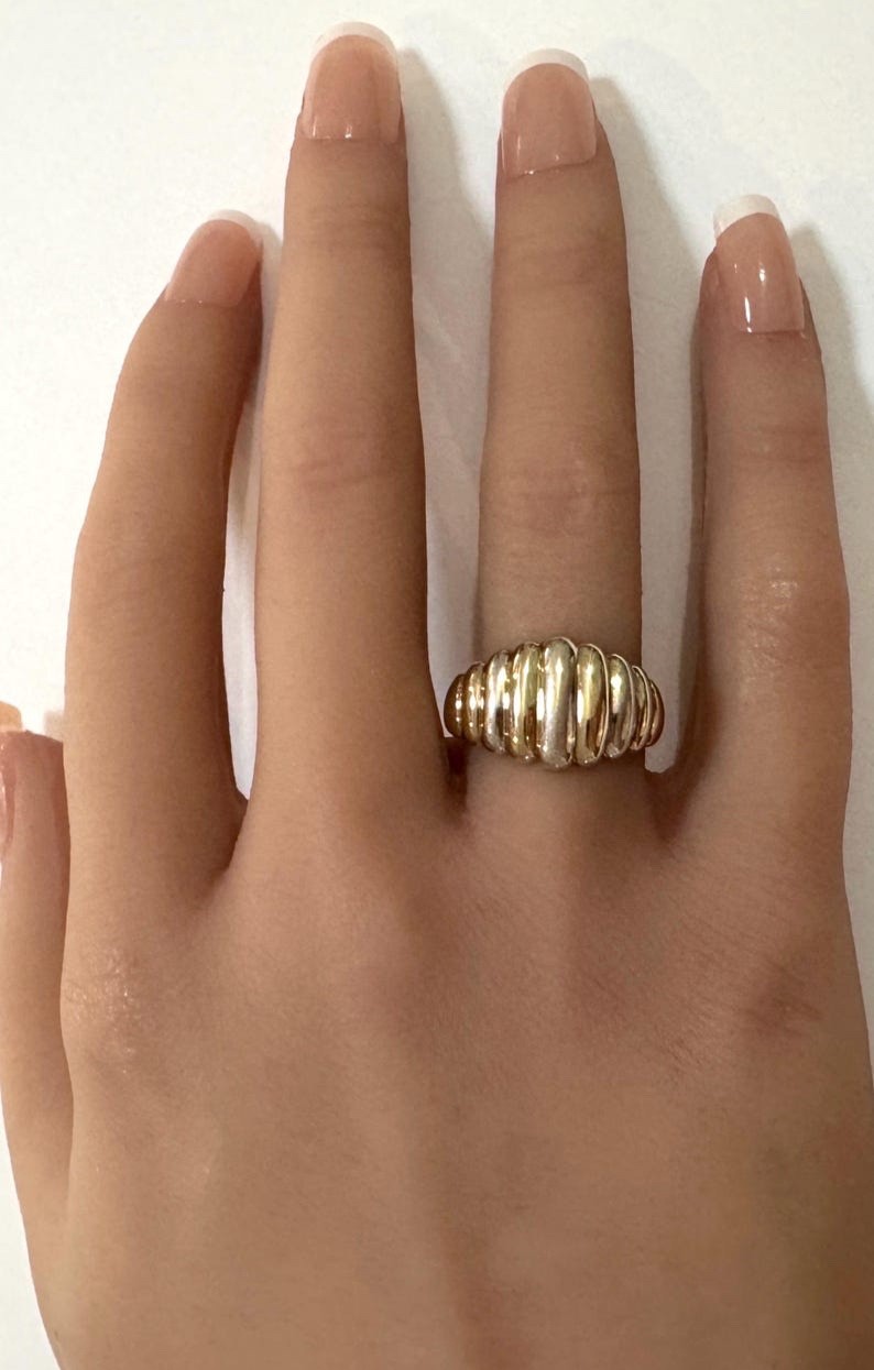 Michael Anthony Solid 10k Two-Tone Yellow & White… - image 5