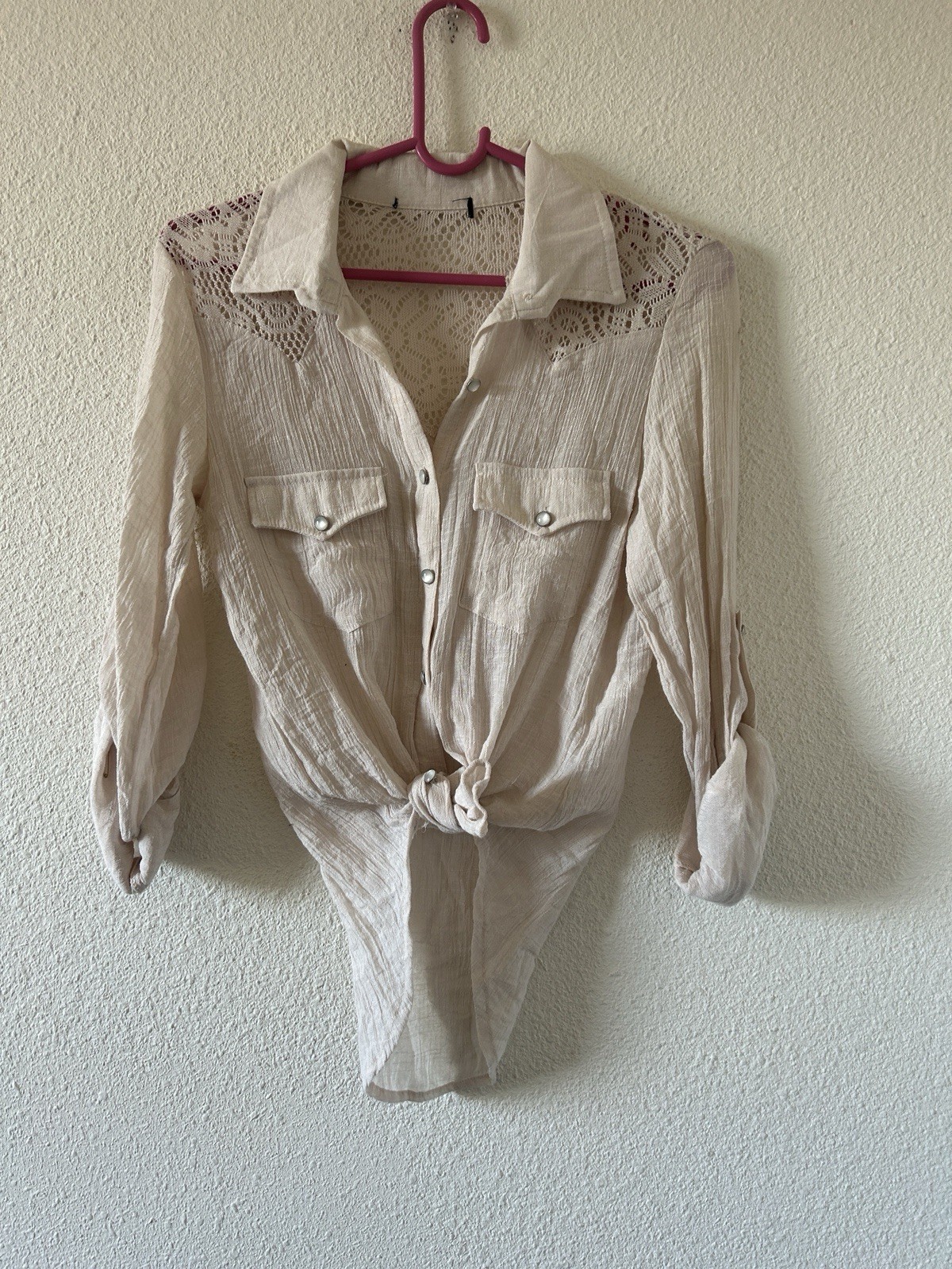 Western Country Cottagecore Cowgirl Boho Rodeo Button Ranch Up Women’s Small