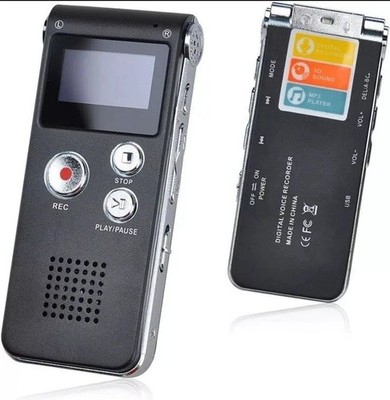 Tragbarer digitaler Diktiergerät 8GB Sound Audio Diktiergerät LCD Recorder MP3