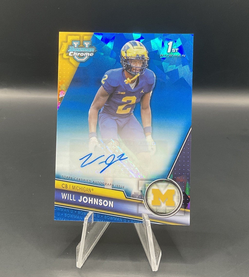 2023 Bowman University Chrome Sapphire Edition - Will Johnson Auto #157 (RC)