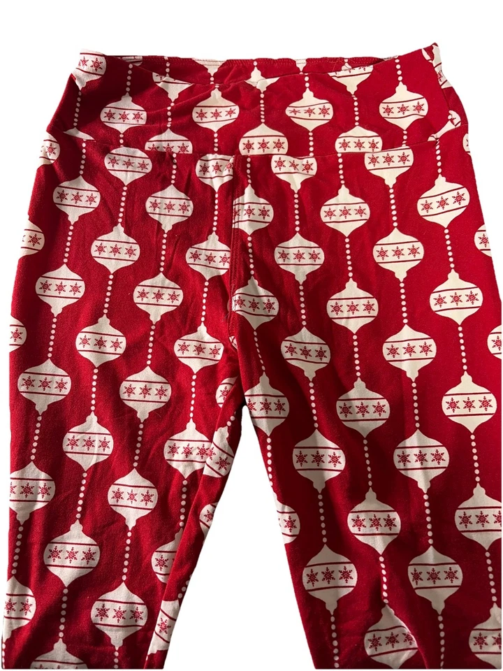 Nuevo LuLaRoe Verde Navidad Adorno Leggings Talla TC2 (20-26) Nuevo Sin Etiquetas Foto 3 de 4