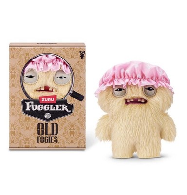 Zuru OLD FOGEY Fuggler GABBY GIBBLER 9  Plush w/Satin Bonnet Grandma Monster NIB