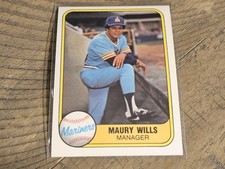 1981 Fleer #595 Maury Wills Seattle Mariners Nmmt