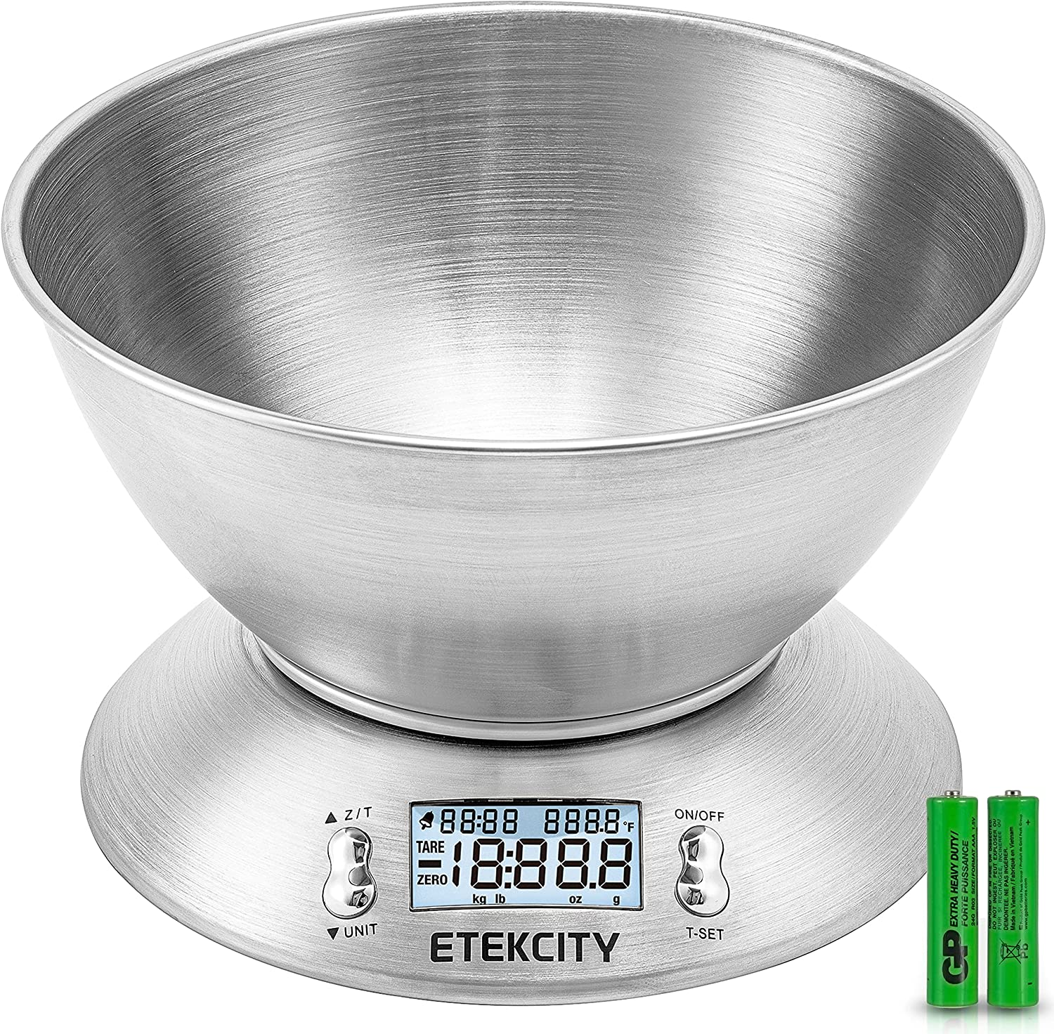 Precision Digital Kitchen Scale with Bowl & Built-in Timer-image