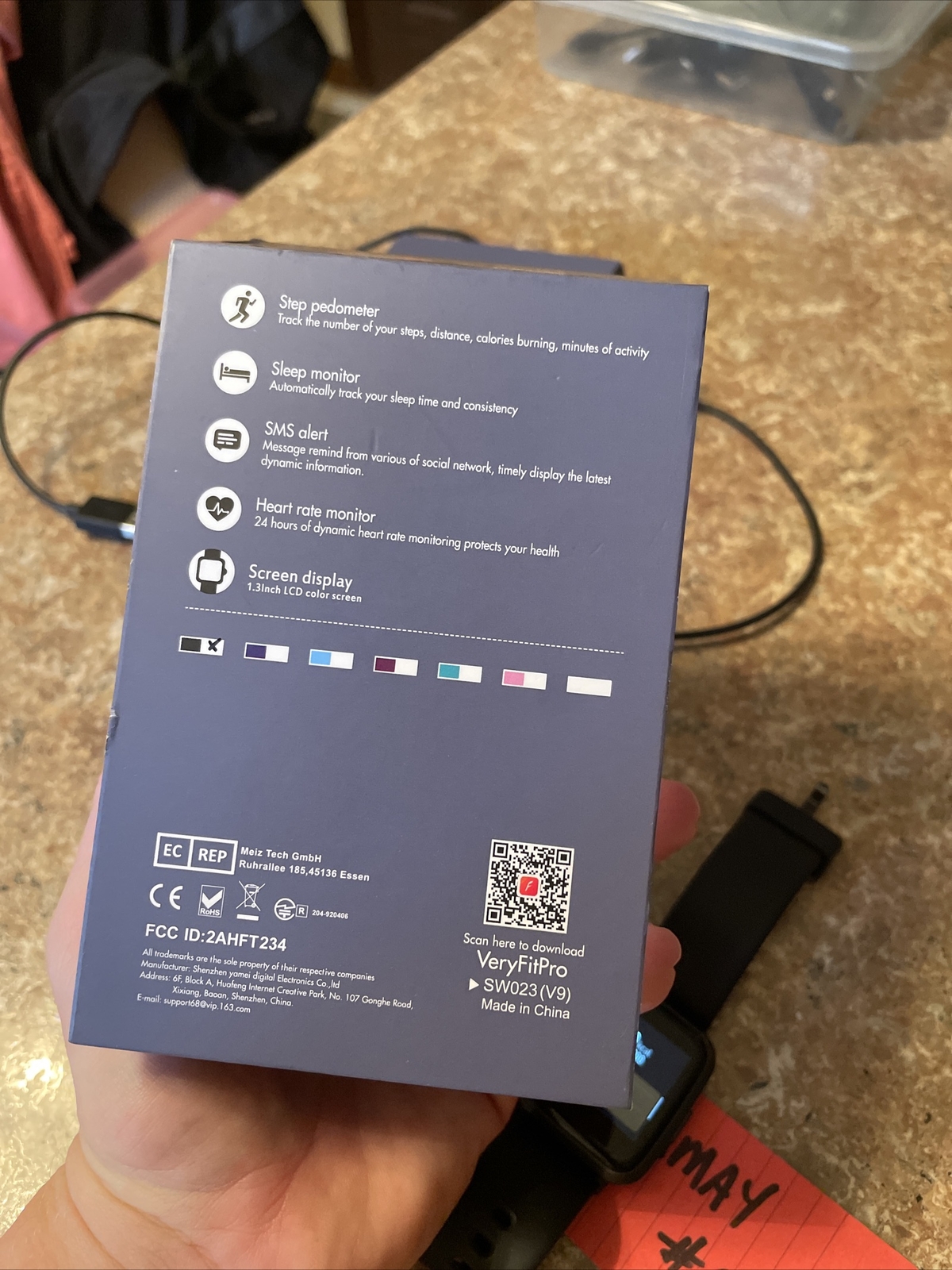 YAMAY Smart Watch Blood Pressure Blood Oxygen Heart Rate Monitor for