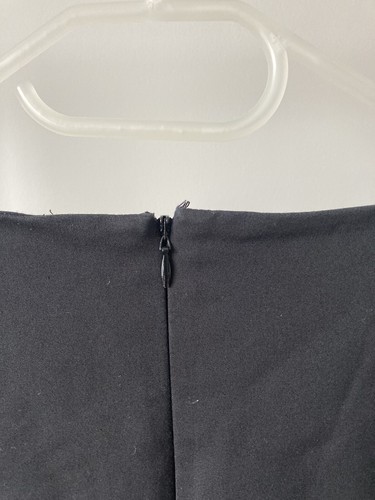 Next Tall Size 12 Black Top Poplum 3/4 Sleeve Fitted Office RARE Round Neck - Picture 8 of 10