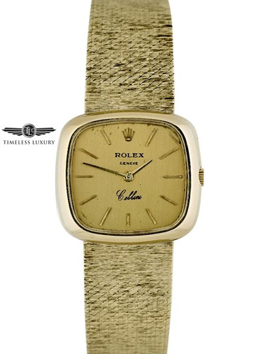 Vintage Ladies Rolex Cellini 3825 14k Yellow Gold 26mm Manual Wind Watch |  eBay