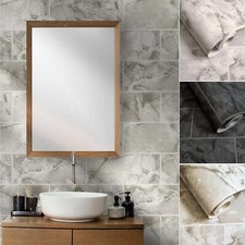 Holden Odeon Marble Tile Brick Tiling On a Roll Vinyl Kitchen Bathroom Wallpaper