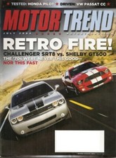 Motor Trend 2008 July - Shelby Gt500 Vs Challenger Srt8 Vw Cc X6 Gt500kr