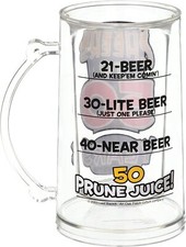 50th Birthday Mug Cheers to 50 Years Tankard Beer Glass Acrylic Party Props