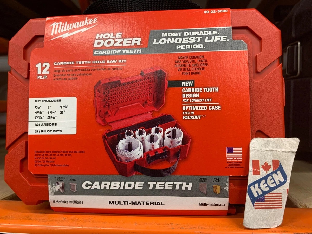Carbide hole saw kit milwaukee online