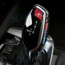 Red Gear Shift Knob P Parking Button Cover Trim For BMW 5 Series G30 2017-2019