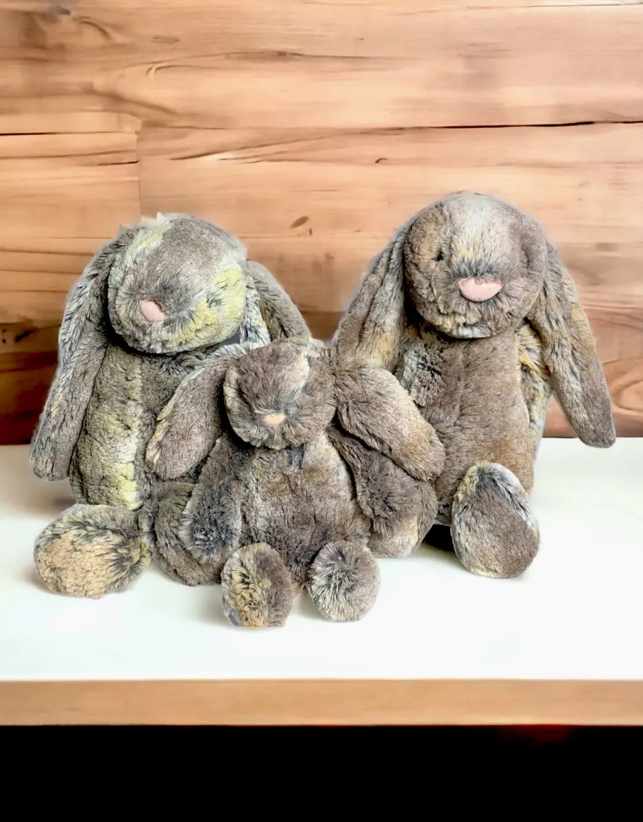 bundle/family of 3 Jellycat: Bashful Beige small & mini bunny